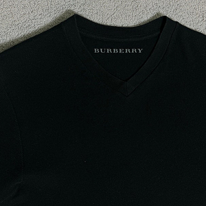 Japan Burberry knit 버버리 정품 골지 블랙 반팔 니트