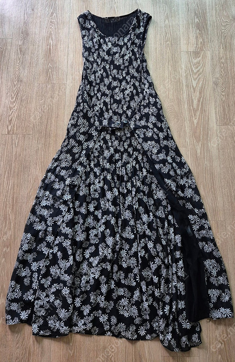 양면 유니크한 일본제 플리츠 롱원피스 이미지