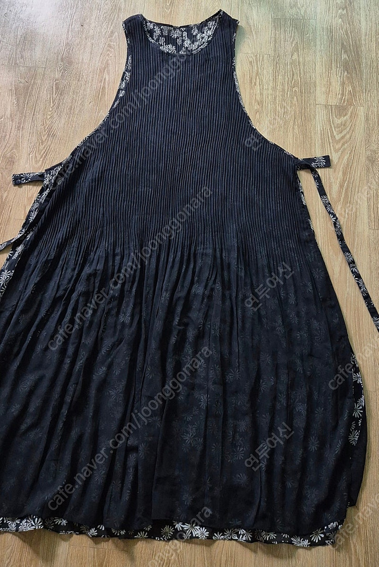 양면 유니크한 일본제 플리츠 롱원피스 이미지