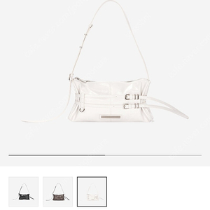 마뗑킴 가방 더블 벨티드 스트랩 미니백 아이보리 새상품