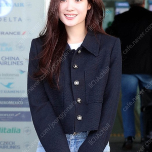 새상품:)온앤온 카라 탈부착 트위드자켓(정채연착용)