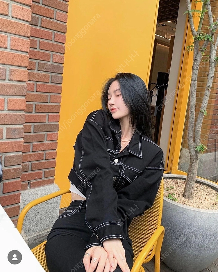 *오늘만이가격*페일제이드 크롭 스티치블랙 자켓/파인체리 이미지