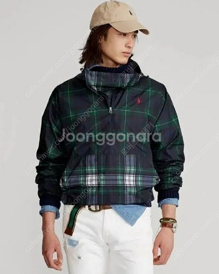 (미사용)폴로 타탄 블랙워치 바람막이 아노락 자켓 판매...--4