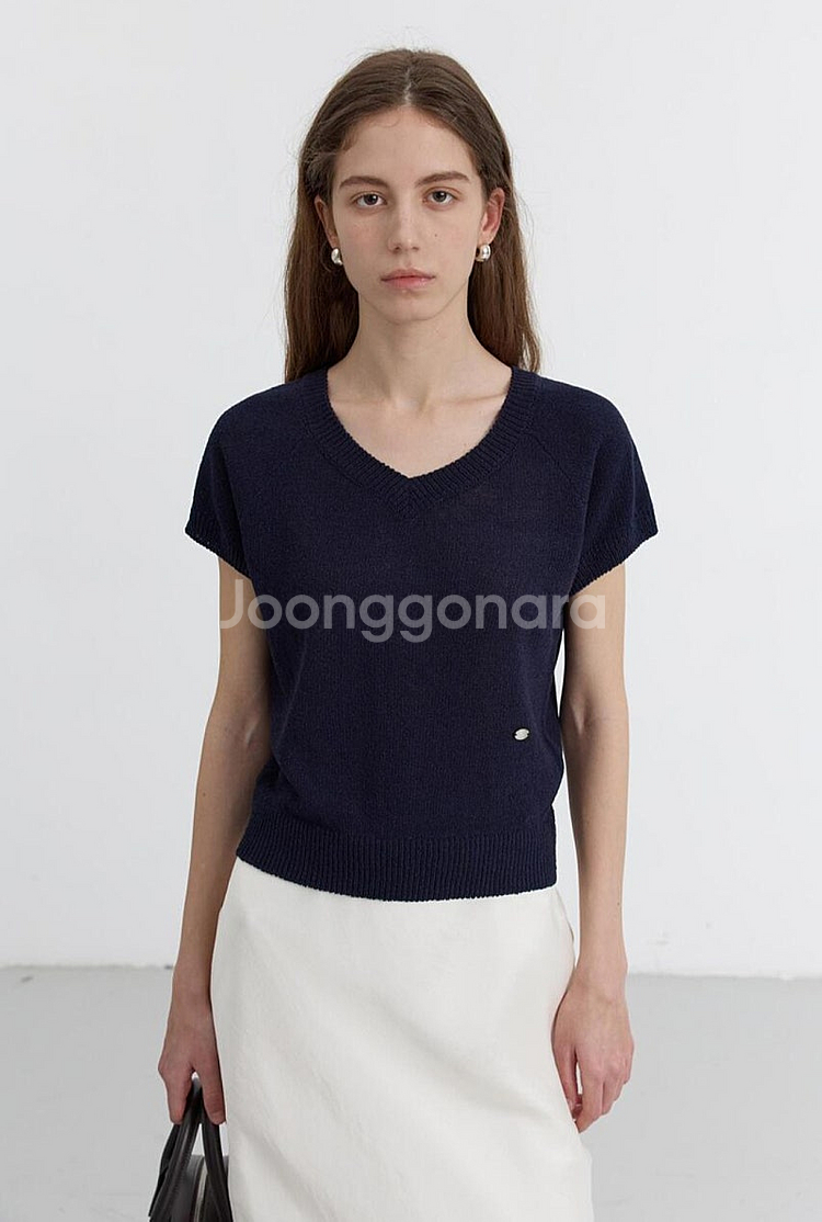 (새상품) 던스트/ SUMMER LINEN V-NECK...--3