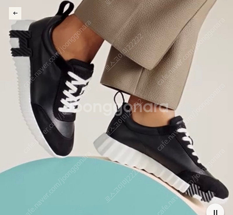 에르메스 바운싱 스니커즈 블랙 37 새상품--0