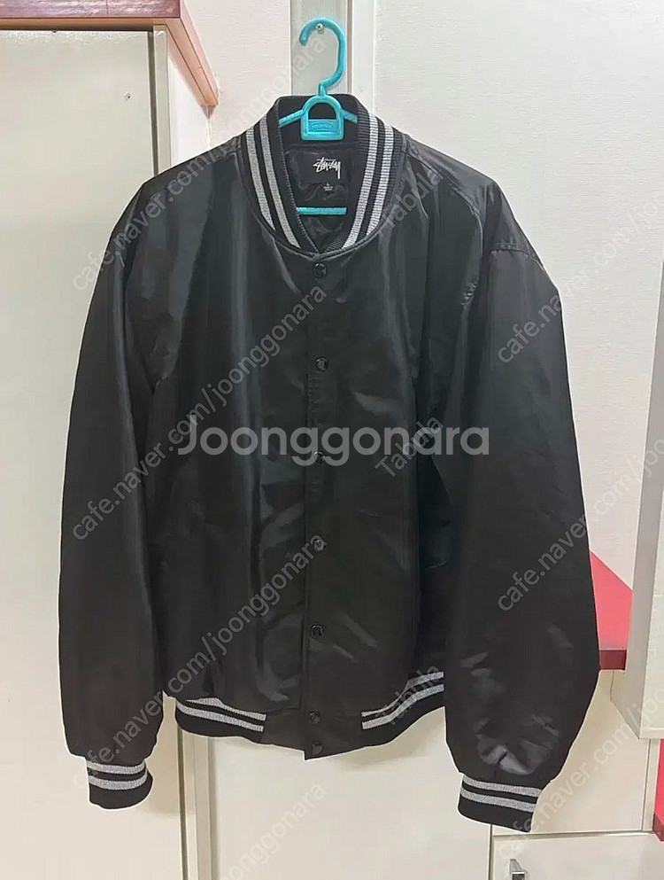 스투시 시퀸 사틴 자켓 블랙 L--1