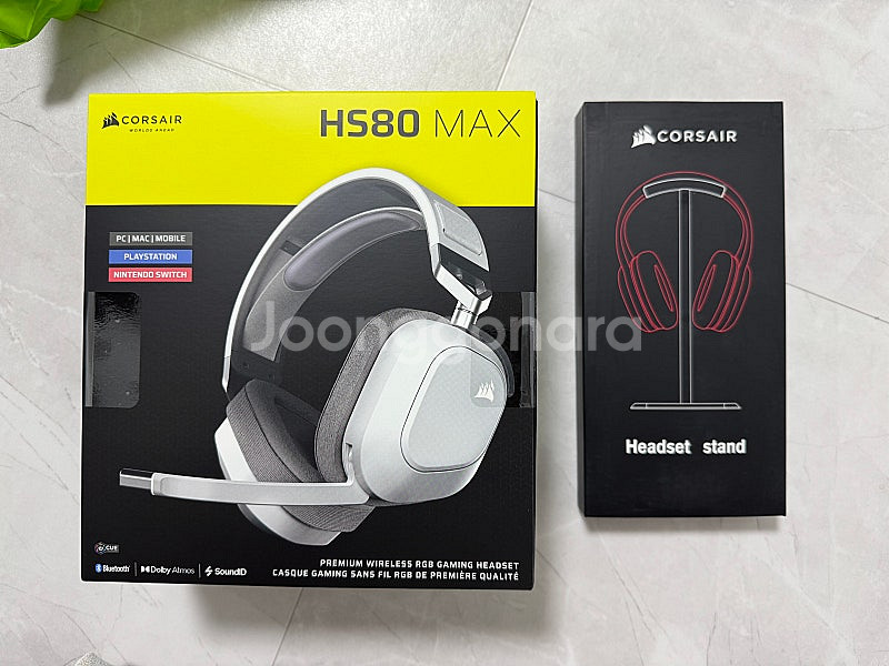 새제품) 커세어 HS80 MAX RGB 무선 게이밍 헤...--0