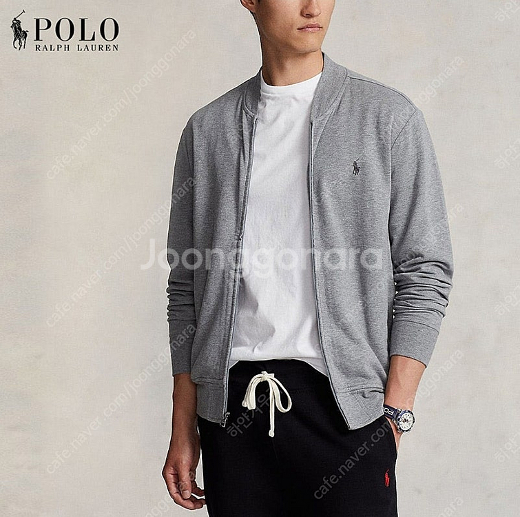 폴로랄프로렌 럭셔리 저지 베이스볼자켓 그레이 L--0
