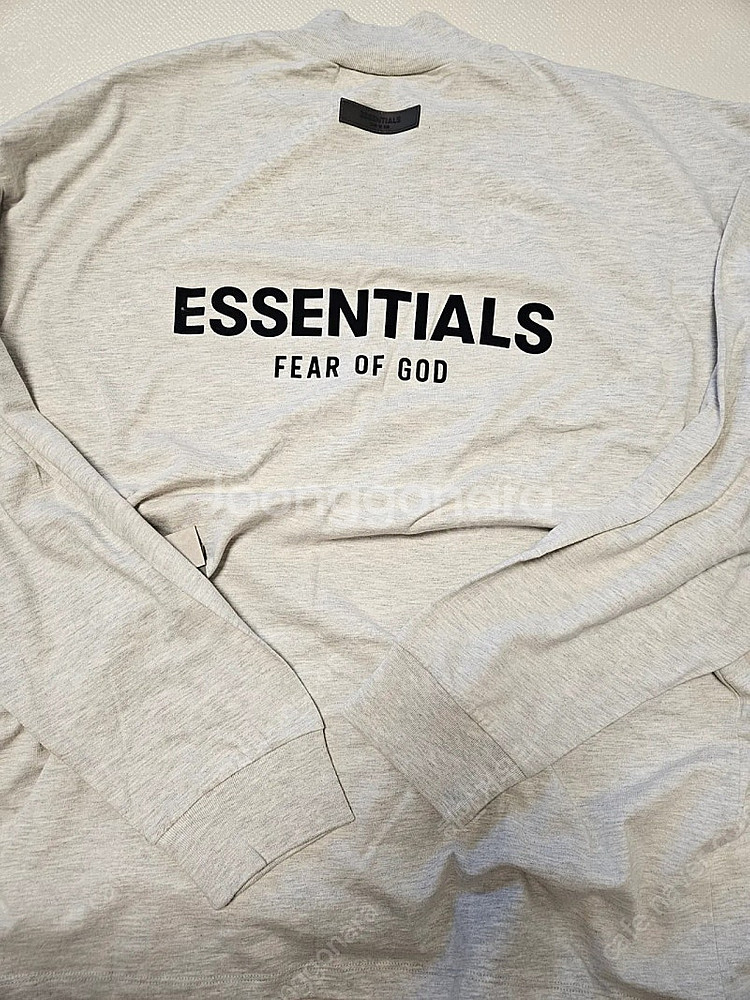 피오갓에센셜 더 코어 컬렉션 롱슬리브 티셔츠 라이트 오트밀 XL--2