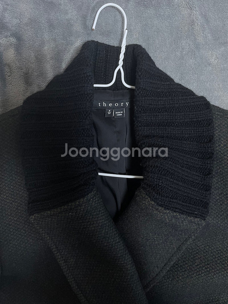 띠어리 울 카키 코트 정품--4