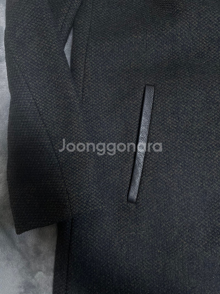 띠어리 울 카키 코트 정품--5