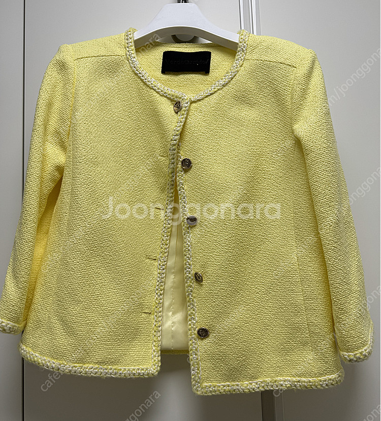 베르데오시도 트위드 Doux cotton tweed jacket (Lemon) S--3