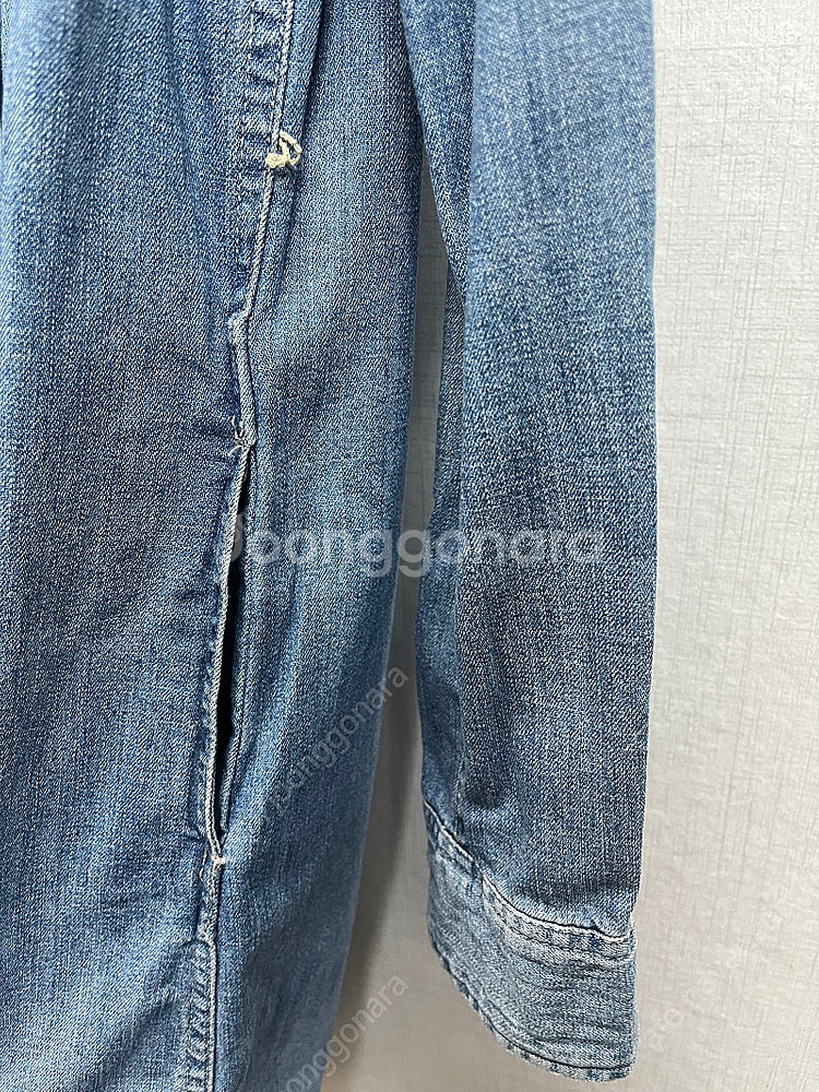 리바이스 데님 포켓 원피스 워싱 청 스커트 셔츠 85 ...--2