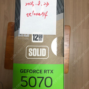 [ZOTAC] GAMING RTX 5070 SOLID OC D7 12GB 미개봉 판매해봅니다..