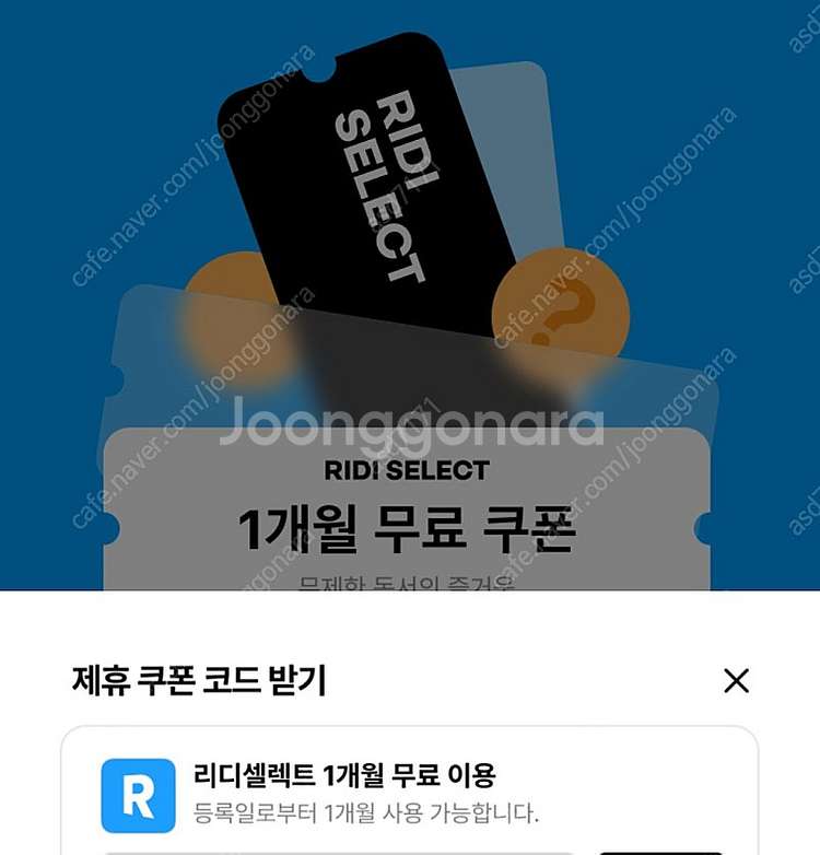 리디셀렉트 1개월 이용권--0