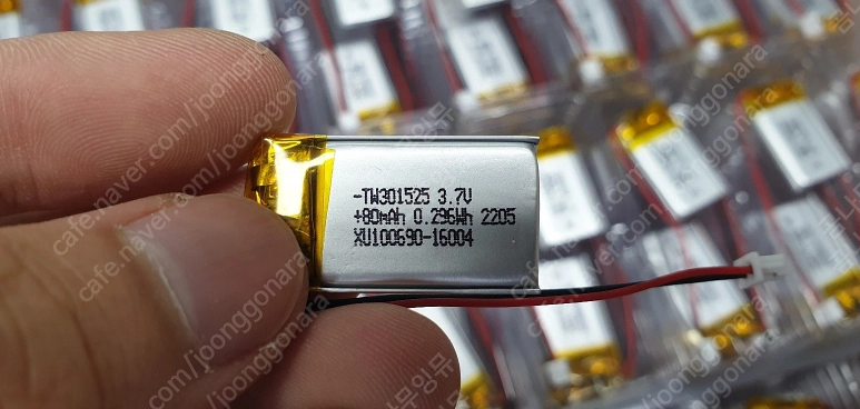 리튬폴리머 배터리 80mah 500개 판매합니다. 이미지