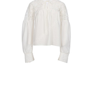 슈퍼린짱 1104라이너 꽃잎블라우스 화이트 2사이즈