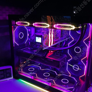 7800X3D+5070TI 조합 본체 판매합니다(신형 어항, LCD수냉) 부품박스 보유중