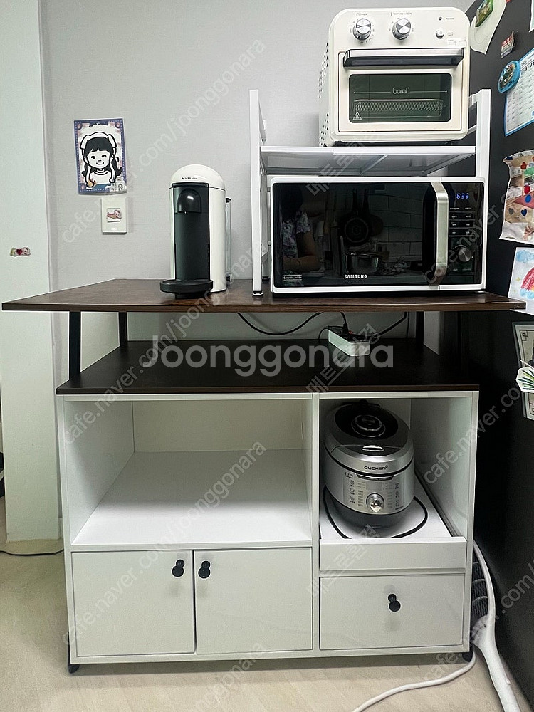로이 아일랜드형 렌지대 수납장--1