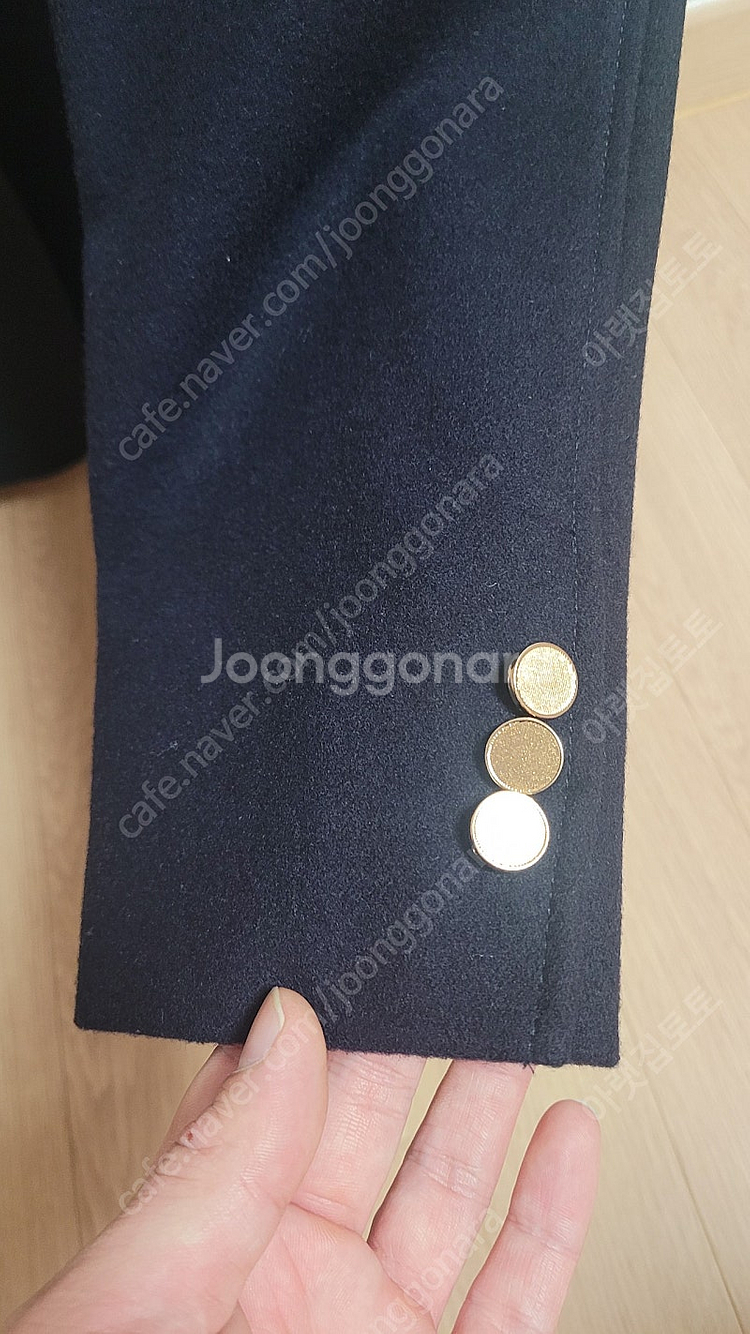 지이크 네이비 클래식 금장단추 울 블레이져 자켓--3