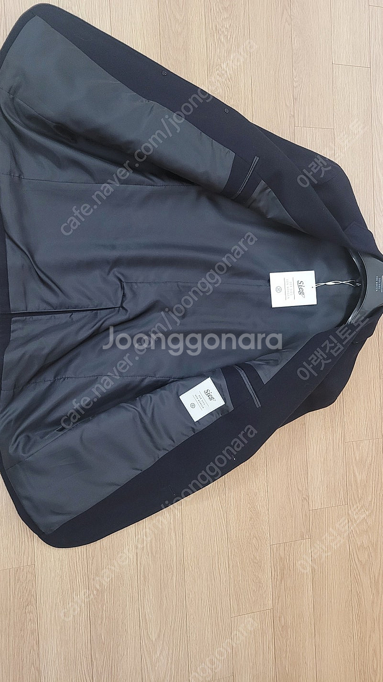 지이크 네이비 클래식 금장단추 울 블레이져 자켓--5