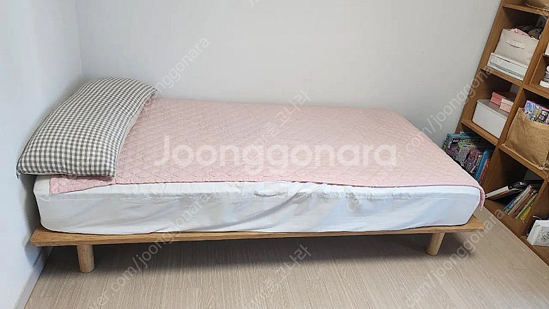 무인양품 S 떡갈나무 침대 프레임--1
