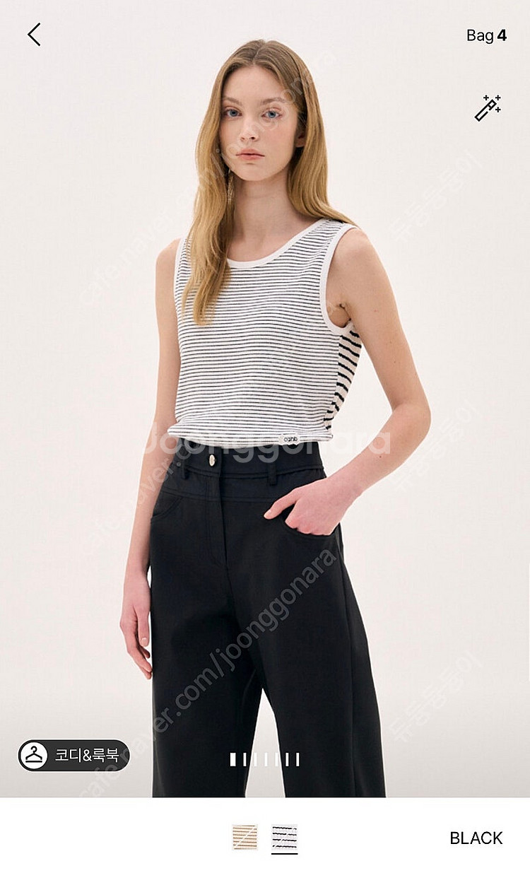 오즈세컨 스트라이프 슬리브리스 메인--1