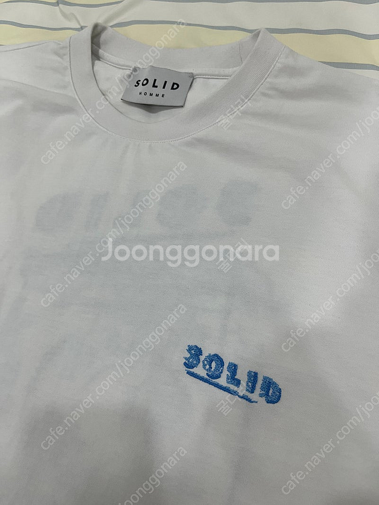 솔리드옴므 25ss 반팔티 화이트 52사이즈--3
