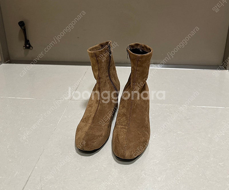 스웨이드 앵클부츠 (택포)--2