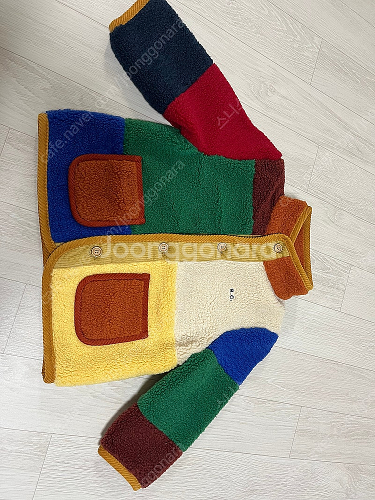 보보쇼즈 베이비 컬러 블록 뽀글이자켓--1