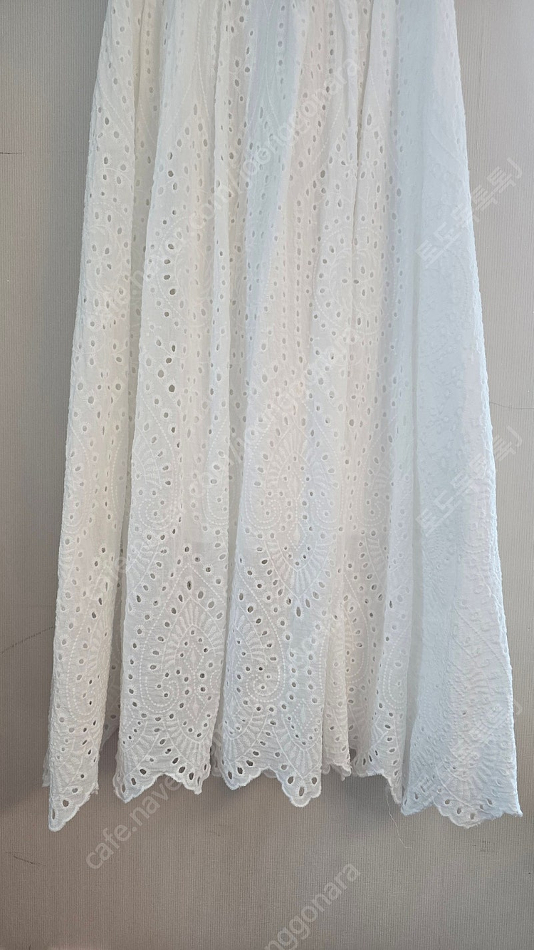 설프웨딩 가족사진 화이트 아일렛 펀칭 원피스 55~66--3