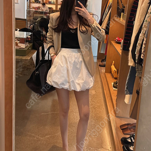 더로랑 코튼버블스커트 화이트 새상품