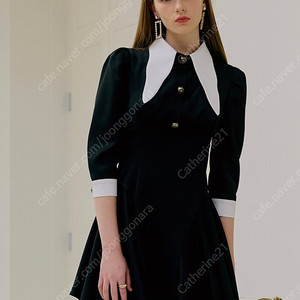[에스블랑]아이브 리즈 착용 블랙 원피스(85size/미착용)