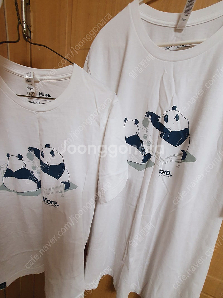 (미착장) 판다 그림 티셔츠(여성s 남성 2XL)--1