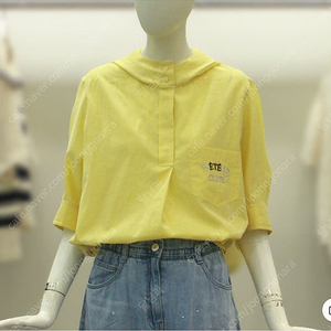 22년s/s 한섬 오즈세컨 레터링 후드 탑