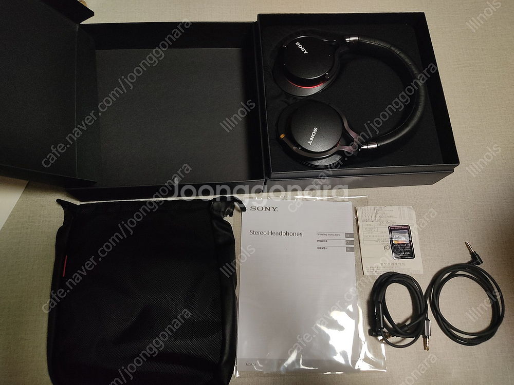 소니 SONY MDR-1A 헤드폰 풀박셋--1