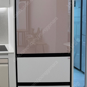 삼성 비스포크 김치냉장고 패널 상칸 글램 핑크 Bespoke 김치플러스 3도어 키친핏