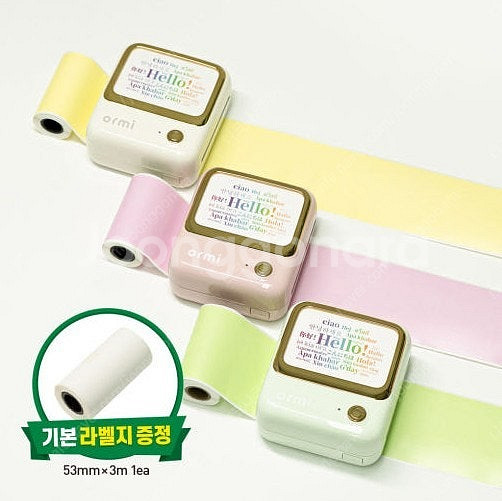 오르미 라벨프린터 휴대용 무선 네임스티커 라벨기 ILM--0