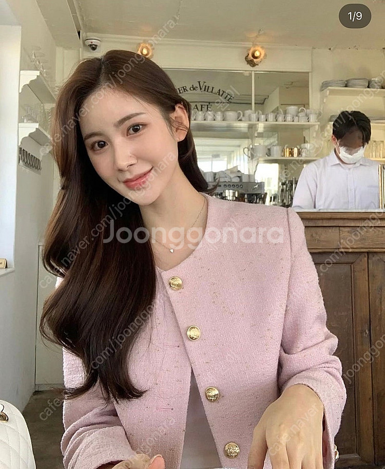 르옐 콜미옐 트위드자켓 핑크, 아이 새상품 리에뜨 소버...--1