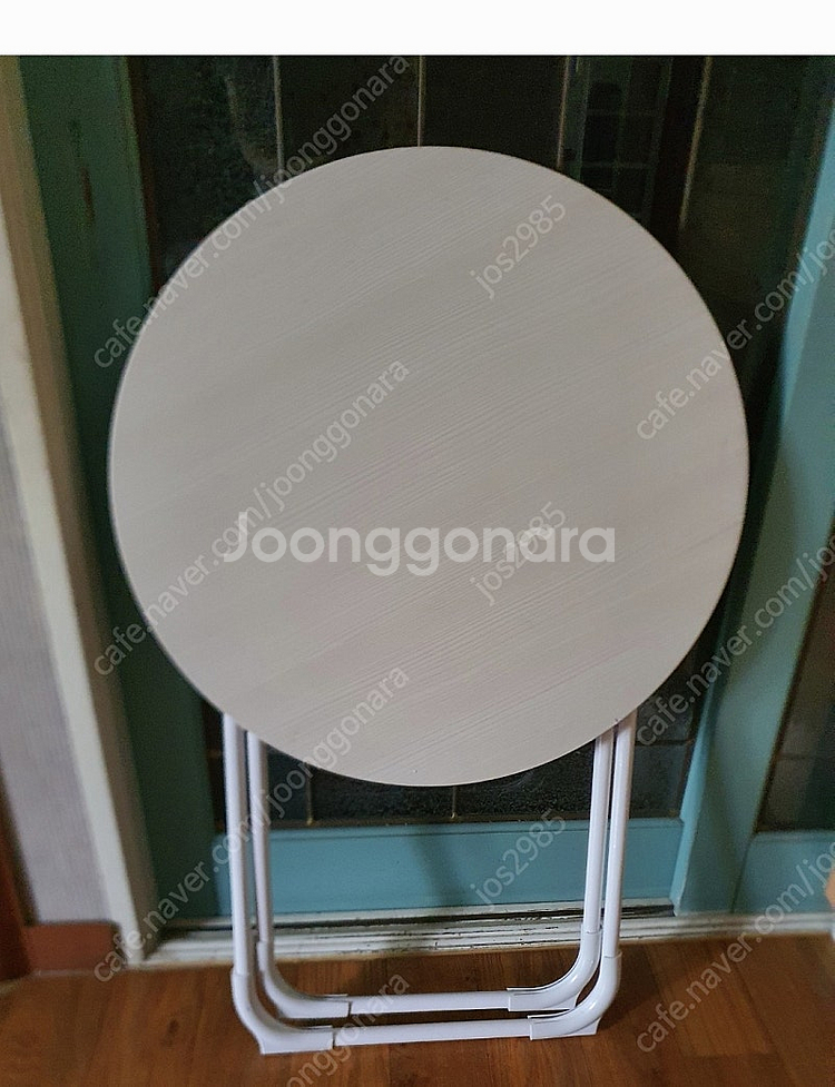 접이식둥근테이블+원목엔틱고급의자둘다튼튼사용하기편함저렴히...--4