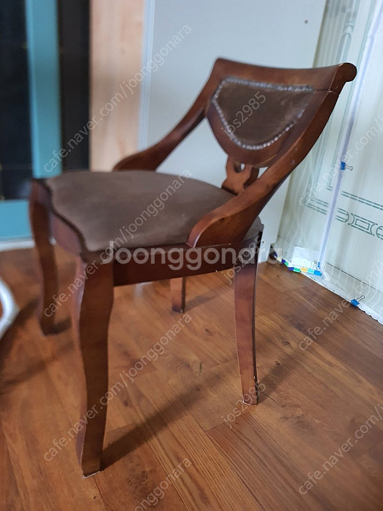 접이식둥근테이블+원목엔틱고급의자둘다튼튼사용하기편함저렴히...--8