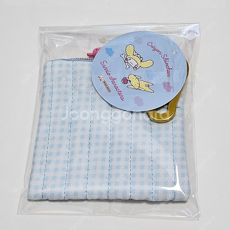 산리오 짱구 카라비너 패브릭 누빔 파우치 흰둥이 시나모...--1