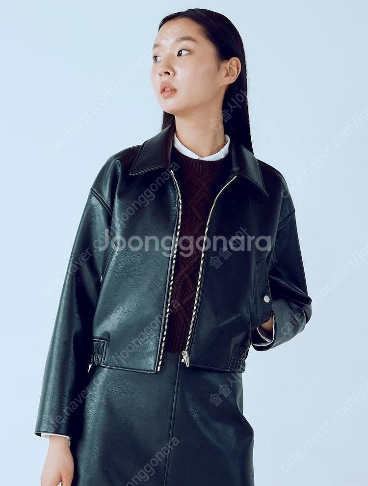 구호플러스 레더 자켓--0