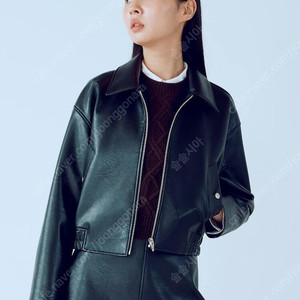 구호플러스 레더 자켓
