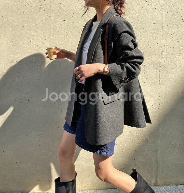 [르꼬르망 제작상품] 박시벨티트 자켓 블랙(새상품)--0