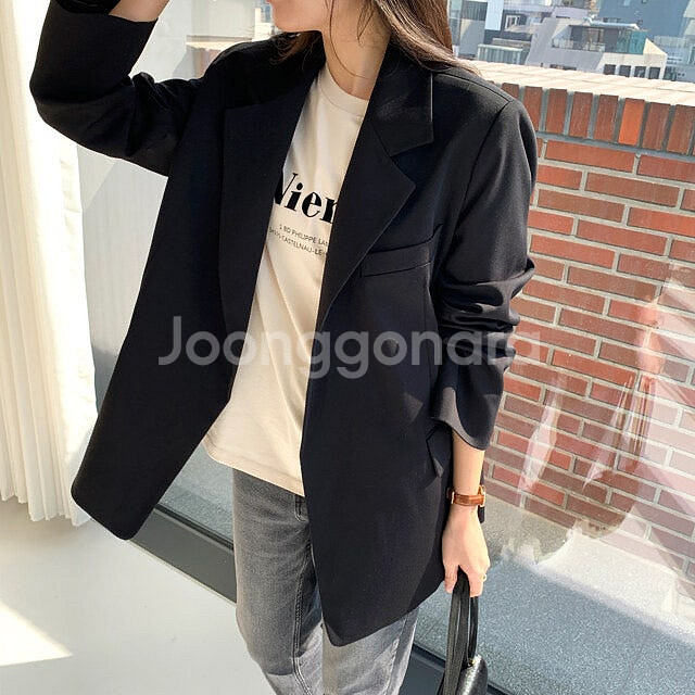 [르꼬르망 제작상품] 박시벨티트 자켓 블랙(새상품)--6