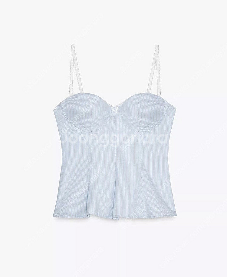 ZARA 자라 리본 매듭 페플럼 포플린 탑 소라, 자라...--6