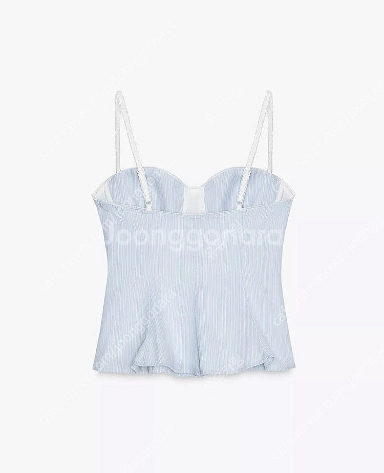 ZARA 자라 리본 매듭 페플럼 포플린 탑 소라, 자라...--7