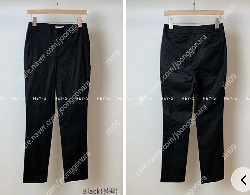 헤이에스(heys) 쫀쫀슬랙스 린넨 블랙--3