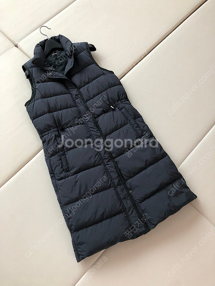 띠어리 정품 구스다운 거위털 롱 패딩 조끼 베스트--0